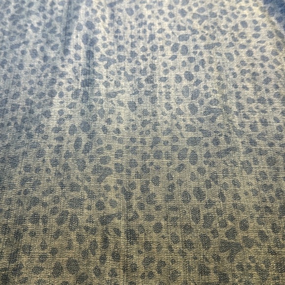 NWT Chelsea & Theodore Shirt Dress Animal PrintV Neck Blue Size Medium - Picture 10 of 10